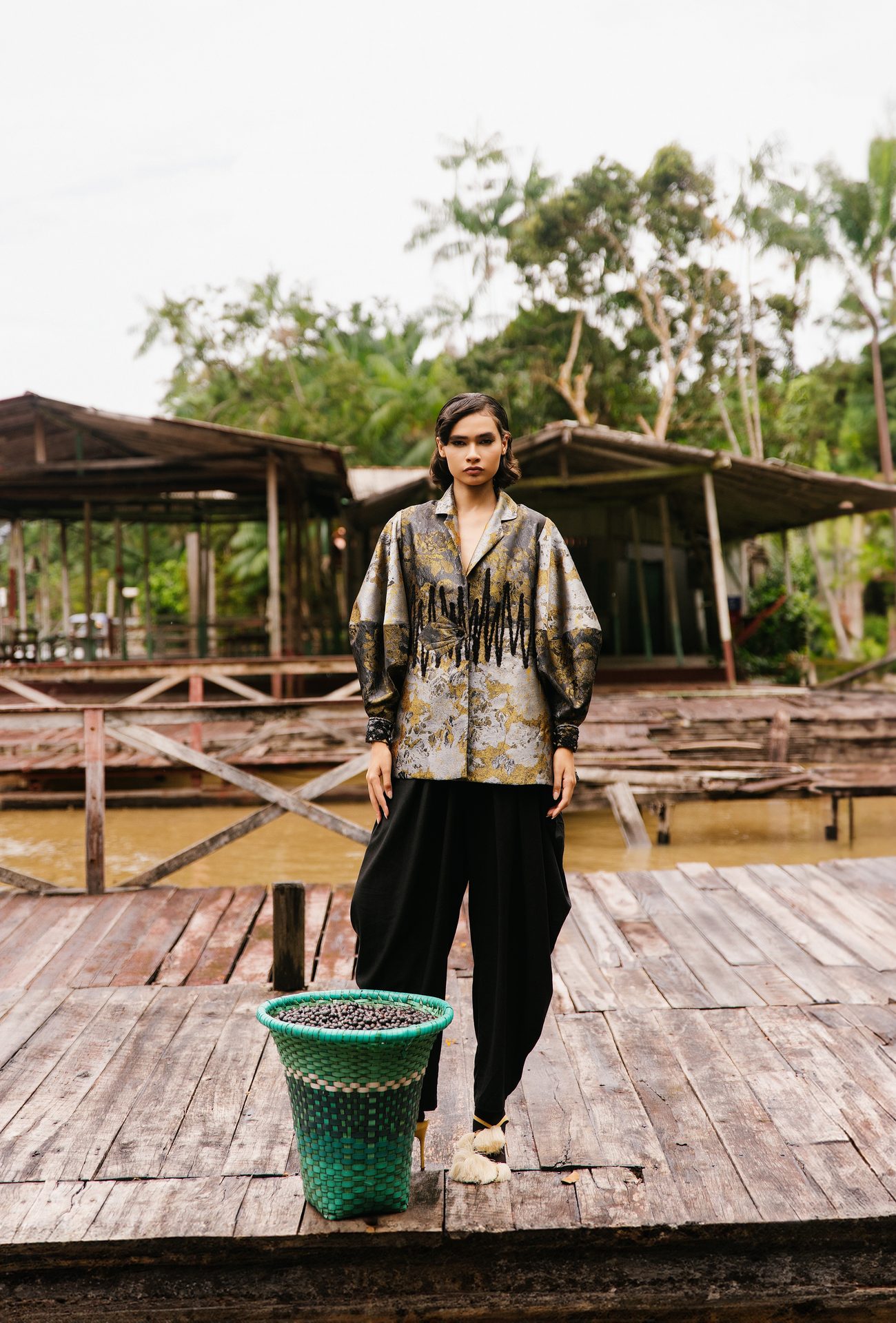 Waters of March - Oversized jacquard jacket