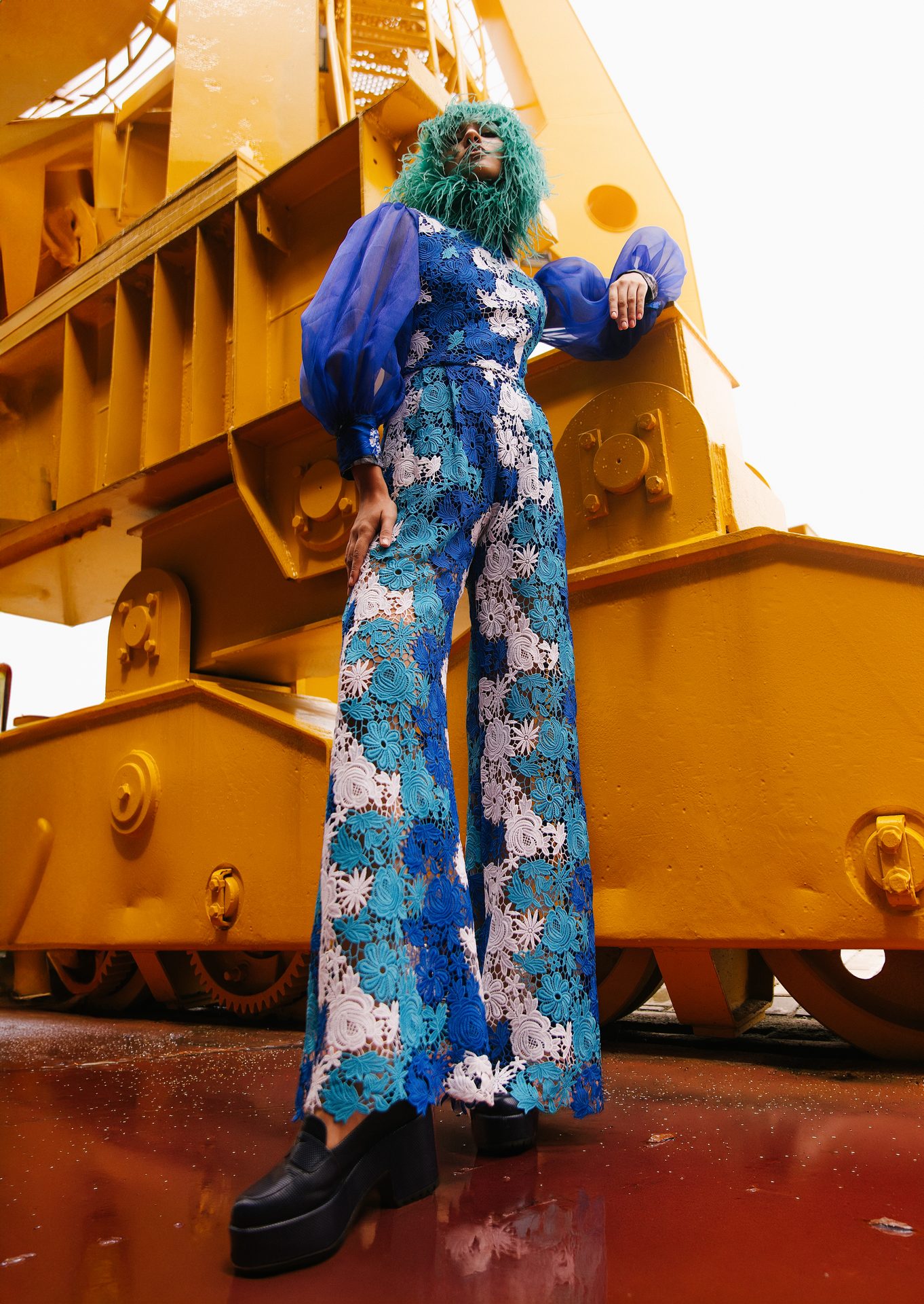 Waters of March - Blue lace jumpsuit
